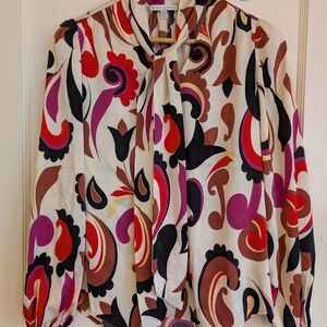 Multicolor Abstract Blouse